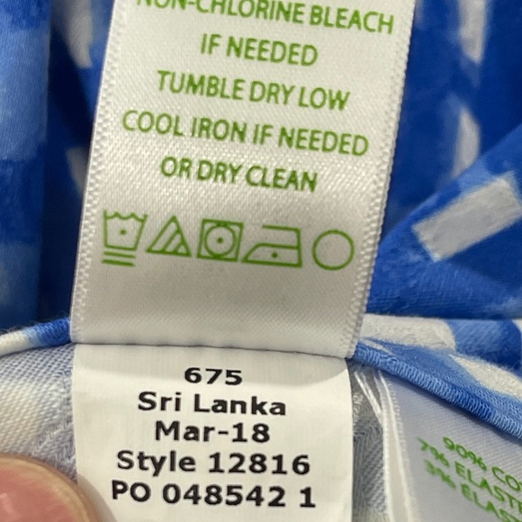 Lilly Pulitzer Feeling Beachy Kelly Ankle Pants Gingham Blue White Size 12 - Picture 9 of 9